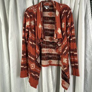 Rave Women's AZTEC Print Open Cardigan Long Sleeve‎ Medium EXCELLENT
